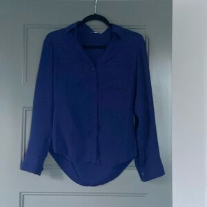 Express Portofino Navy Button Down Size XS